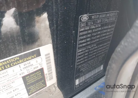 2014 Land Rover Range Rover 5.0L V8 Supercharged из США, поврежденный, VIN SALGS3TF8EA195740